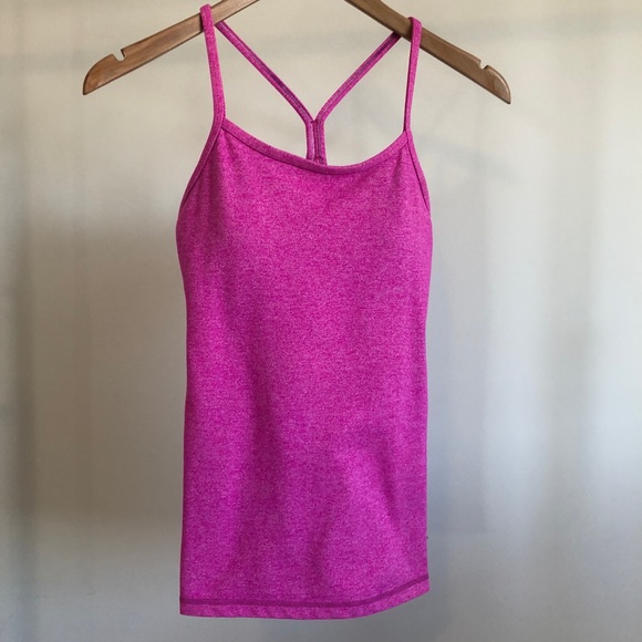 Pink Lululemon Power Y Tank - Picture 1 of 4